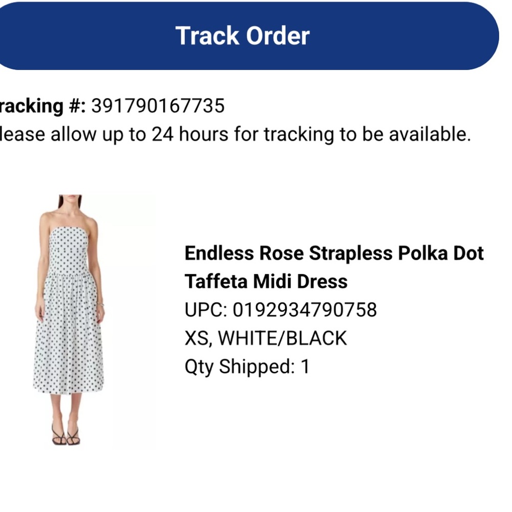 Anthropologie Endless Rose Strapless Black and White Polka Dot Dress